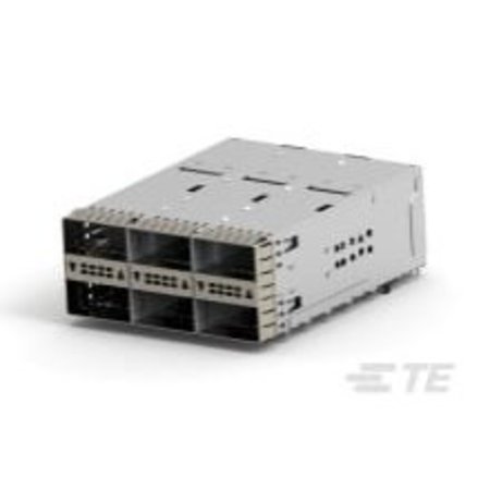 TE CONNECTIVITY zQSFP+ STACKED RECEPTACLE ASSEMBLY 2X3 2227671-3